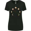 Moon Phases Eclipse Full Moon Supermoon Womens Wider Cut T-Shirt Black