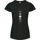 Moon Phases Supermoon Eclipse Full Moon Womens Petite Cut T-Shirt Black