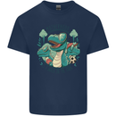 Motherhood Funny Dinosaur Mothers Day Mens Cotton T-Shirt Tee Top Navy Blue