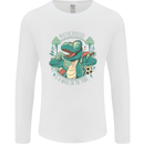 Motherhood Funny Dinosaur Mothers Day Mens Long Sleeve T-Shirt White