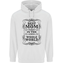 Mothers Day Best Mom in the World Childrens Kids Hoodie White