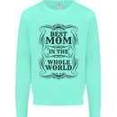 Mothers Day Best Mom in the World Kids Sweatshirt Jumper Peppermint