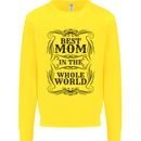 Mothers Day Best Mom in the World Kids Sweatshirt Jumper Yellow