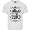 Mothers Day Best Mom in the World Kids T-Shirt Childrens White