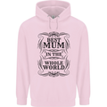 Mothers Day Best Mum in the World Childrens Kids Hoodie Light Pink