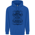 Mothers Day Best Mum in the World Childrens Kids Hoodie Royal Blue