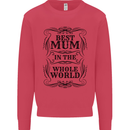 Mothers Day Best Mum in the World Kids Sweatshirt Jumper Heliconia