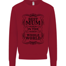 Mothers Day Best Mum in the World Kids Sweatshirt Jumper Red