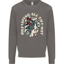 Motocross Christmas Santa MotoX Biker Motorcycle Mens Sweatshirt Jumper Charcoal