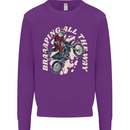 Motocross Christmas Santa MotoX Biker Motorcycle Mens Sweatshirt Jumper Purple