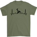Motocross ECG MotoX Dirt Bike Mens T-Shirt 100% Cotton Military Green