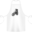Motocross Girl Motocross MotoX Dirt Bike Female Cotton Apron 100% Organic White
