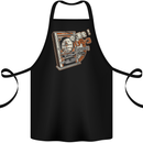 Motorcycle Engine Skull Biker Motorbike Cotton Apron 100% Organic Black
