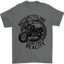 Motorcycling Motorbike Motorcycle Biker Mens T-Shirt 100% Cotton Charcoal