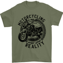Motorcycling Motorbike Motorcycle Biker Mens T-Shirt 100% Cotton Military Green