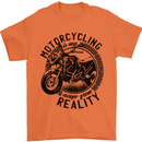 Motorcycling Motorbike Motorcycle Biker Mens T-Shirt 100% Cotton Orange
