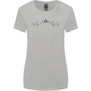 Mountain ECG Hiking Trekking Climbing Pulse Womens Wider Cut T-Shirt Sports Grey