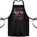 Mum and a Nurse Funny Mothers Day Gift Cotton Apron 100% Organic Black