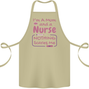 Mum and a Nurse Funny Mothers Day Gift Cotton Apron 100% Organic Khaki