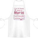 Mum and a Nurse Funny Mothers Day Gift Cotton Apron 100% Organic White
