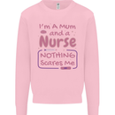 Mum and a Nurse Funny Mothers Day Gift Kids Sweatshirt Jumper Light Pink