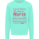 Mum and a Nurse Funny Mothers Day Gift Kids Sweatshirt Jumper Peppermint