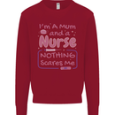 Mum and a Nurse Funny Mothers Day Gift Kids Sweatshirt Jumper Red
