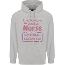 Mum and a Nurse Funny Mothers Day Gift Mens 80% Cotton Hoodie Sports Grey
