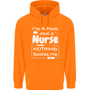 Mum and a Nurse Nothing Scares Me Mothers Day Childrens Kids Hoodie Orange