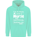 Mum and a Nurse Nothing Scares Me Mothers Day Childrens Kids Hoodie Peppermint