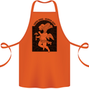 Mushrooms Earth Made Heaven Sent Fungi Cotton Apron 100% Organic Orange
