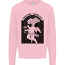 Mushrooms Earth Made Heaven Sent Fungi Kids Sweatshirt Jumper Light Pink