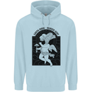 Mushrooms Earth Made Heaven Sent Fungi Mens 80% Cotton Hoodie Light Blue