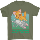 My Fart Wasn't That Bad Funny Flatulence Cat Mens T-Shirt 100% Cotton Military Green