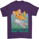 My Fart Wasn't That Bad Funny Flatulence Cat Mens T-Shirt 100% Cotton Purple