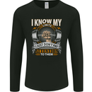 My Limits Inspirational Gym Quote Bodybuilding Mens Long Sleeve T-Shirt Black