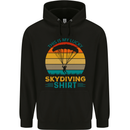 My Lucky Skydiving Funny Skydiver Mens 80% Cotton Hoodie Black