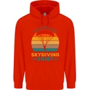 My Lucky Skydiving Funny Skydiver Mens 80% Cotton Hoodie Bright Red