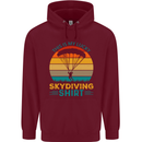 My Lucky Skydiving Funny Skydiver Mens 80% Cotton Hoodie Maroon