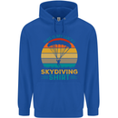 My Lucky Skydiving Funny Skydiver Mens 80% Cotton Hoodie Royal Blue