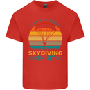 My Lucky Skydiving Funny Skydiver Mens Cotton T-Shirt Tee Top Red