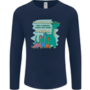 Nanny-saurus Funny Dinosaur Grandkids Mens Long Sleeve T-Shirt Navy Blue