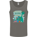 Nanny-saurus Funny Dinosaur Grandkids Mens Vest Tank Top Charcoal