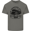 National Railway Locomotive Train Trainspotting Mens Cotton T-Shirt Tee Top Charcoal