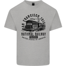 National Railway Locomotive Train Trainspotting Mens Cotton T-Shirt Tee Top Sports Grey