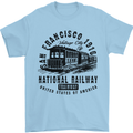 National Railway Locomotive Train Trainspotting Mens T-Shirt 100% Cotton Light Blue
