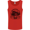 National Railway Locomotive Train Trainspotting Mens Vest Tank Top Red