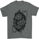 Nature is Art Mushroom Fungi Mycology Mens T-Shirt 100% Cotton Charcoal