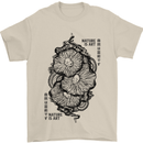 Nature is Art Mushroom Fungi Mycology Mens T-Shirt 100% Cotton Sand