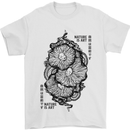 Nature is Art Mushroom Fungi Mycology Mens T-Shirt 100% Cotton White